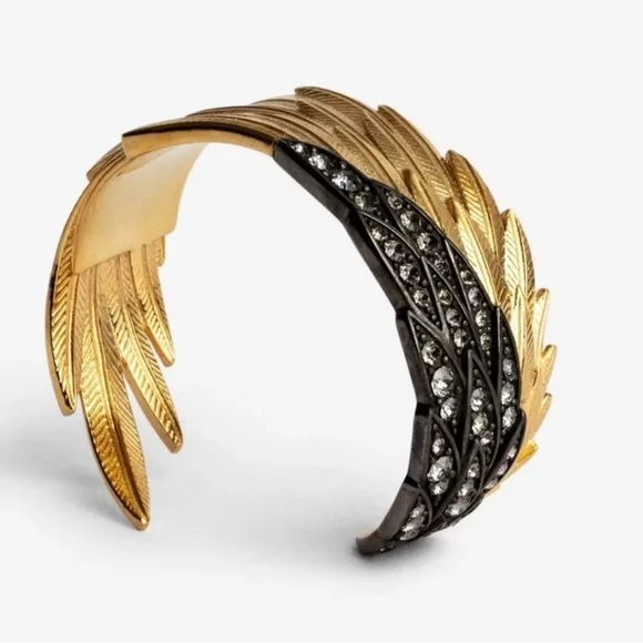 Zadig & Voltaire Gold and Black Feather Bracelet - Picture 3 of 7